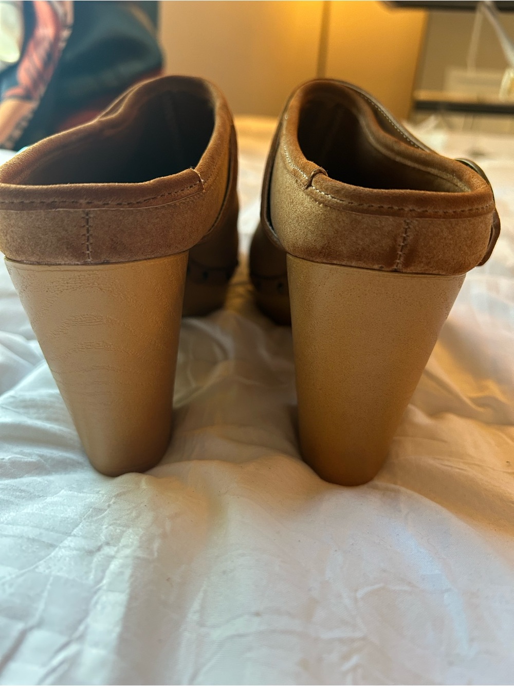 a.n.a Tan Suede Feel Clog Mules with Buckle - Picture 5 of 7